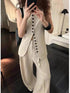 Mo.Studio Round Neck Long Waist Coat and Trousers